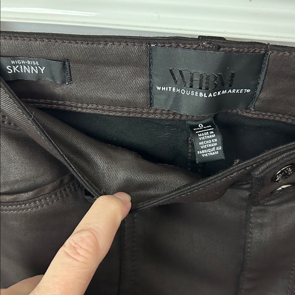 White House Black Market Brown High-Rise Skinny Pants - Picture 3 of 5